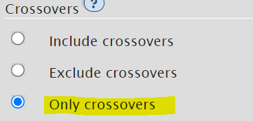 设置 Only Crossovers